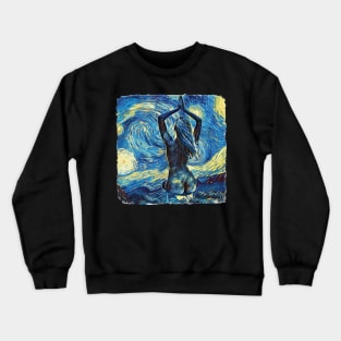 Yoga Van Gogh Style Crewneck Sweatshirt